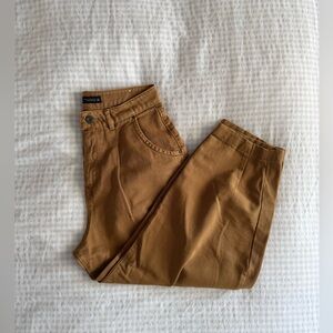Zara tan barrel jeans